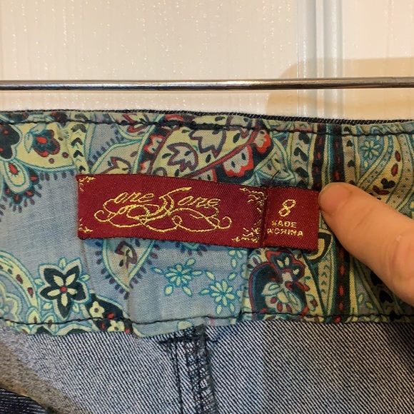 NWOT — ONE 5 ONE WOMAN DENIM JEAN SHORTS HIGH RISE SIZE 8 - Picture 3 of 8